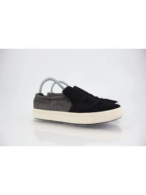Vince Blair Loafer Women's Size 9 Slip On Shoe Black Gray Calf Hair Fur Wool
